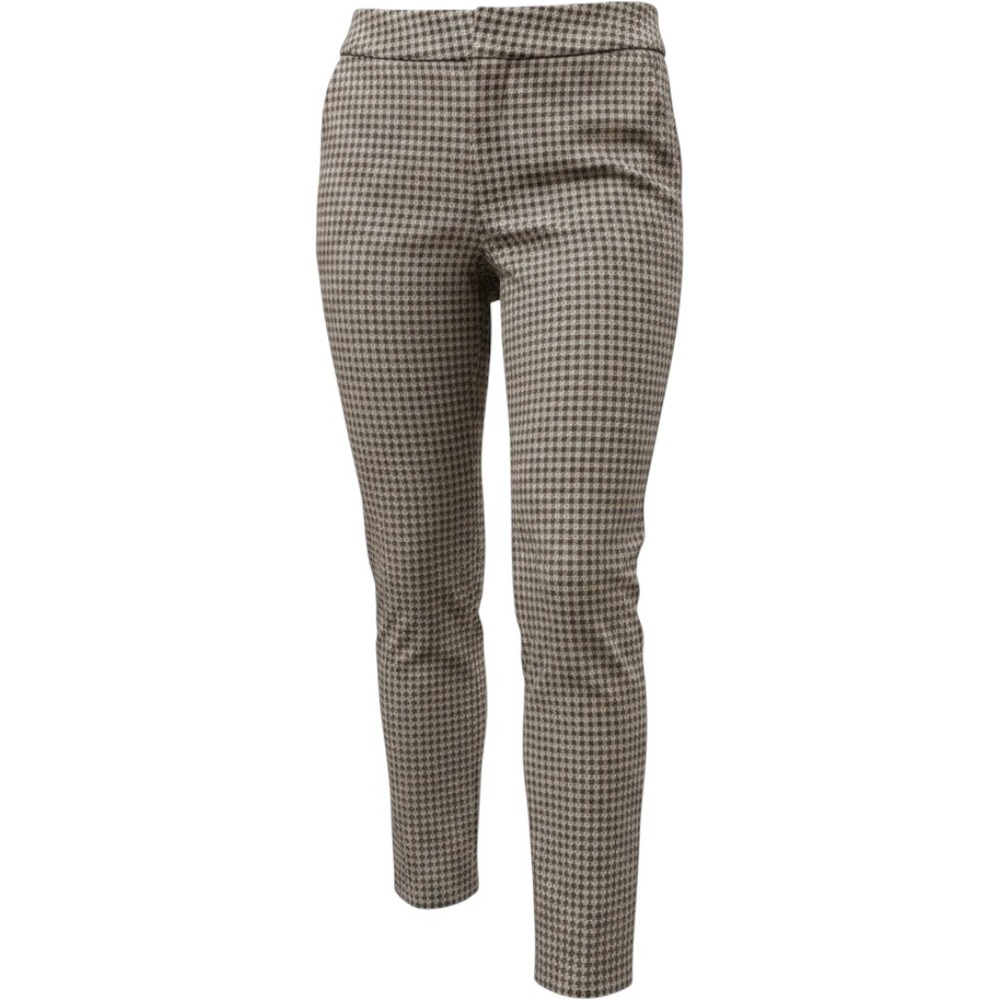 Old Navy High-Rise Pixie Never-Fade Houndstooth Ankle Pants Brown Black 8 Tall